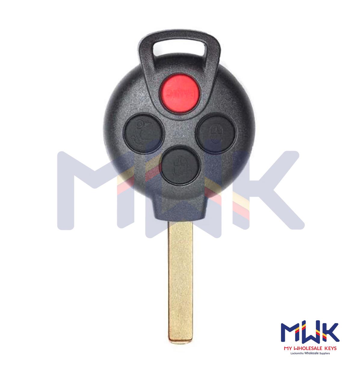 4 Button Remote For 2008-2015 Mercedes Smart Cars